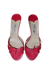 Jimmy Choo hot pink mules with bows (39)