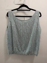 Blue bedazzled sweater vintage - SKU TUV #4457