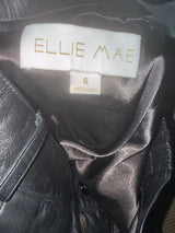 Ellie Mae Black Leather High Waisted Shorts