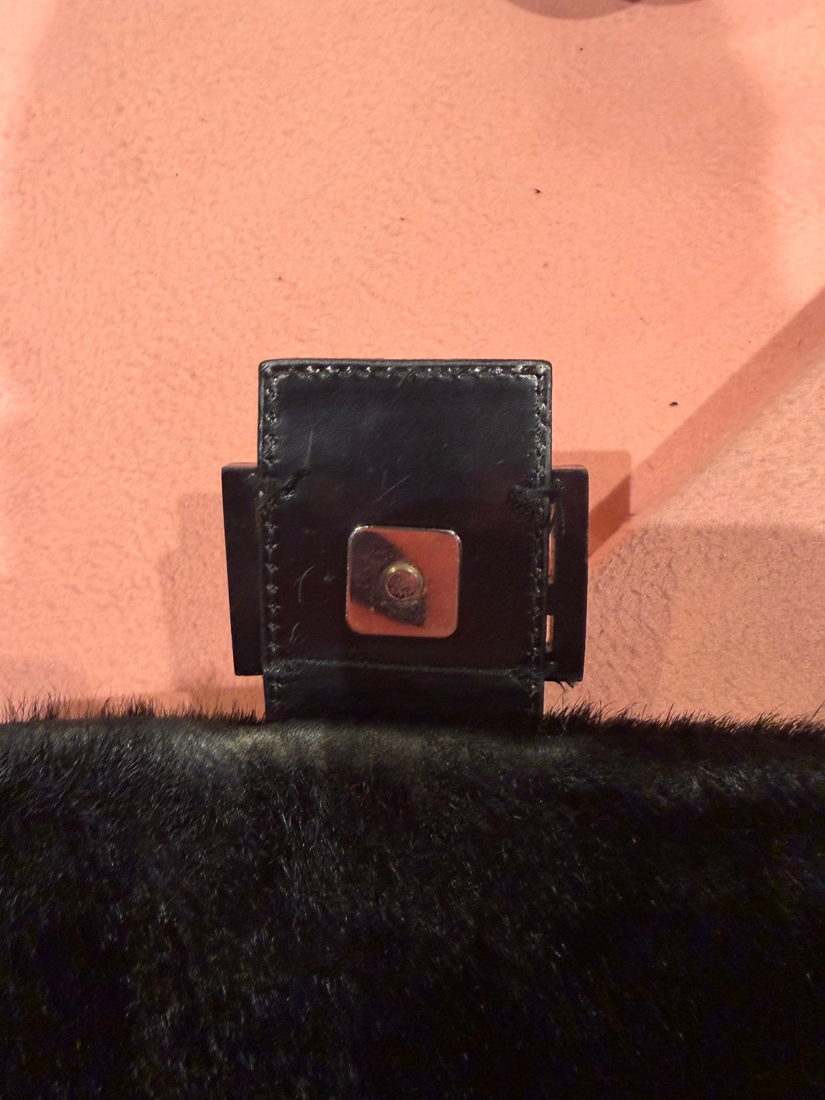 “As Is” Fendi Ponyhair Black Mama Baguette TUV #26135