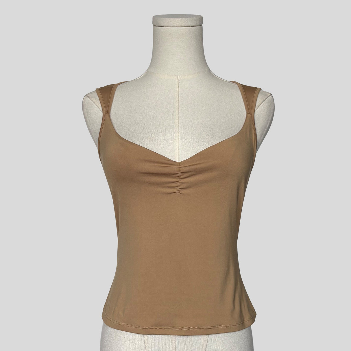 Shelf bra tank top in nude