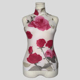 Rose print turtleneck