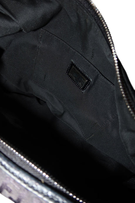 Fendi black half moon hobo bag