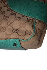 Gucci shoulder bag with turquoise leather detail