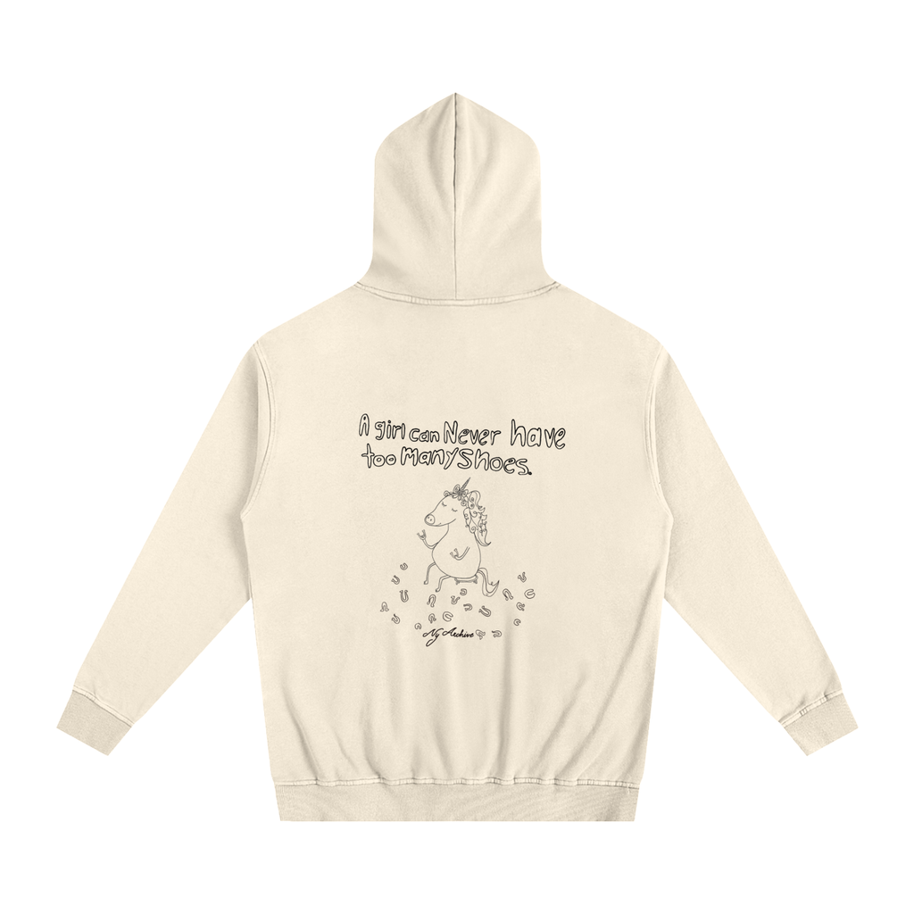 Too Many Shoes Hoodie (B&W)