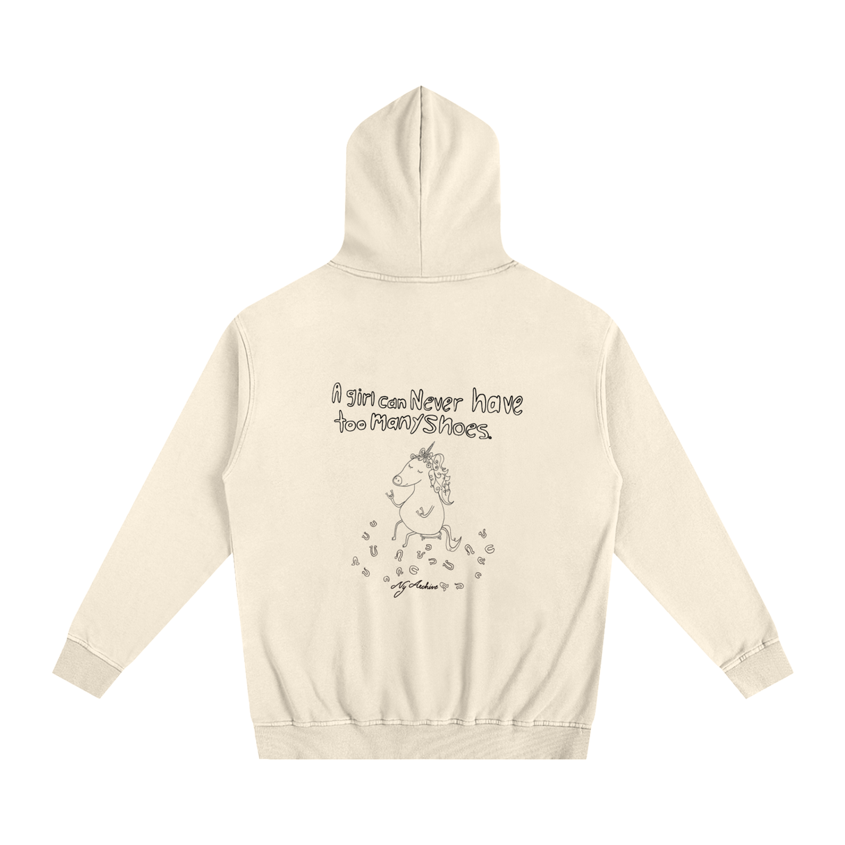 Too Many Shoes Hoodie (B&W)
