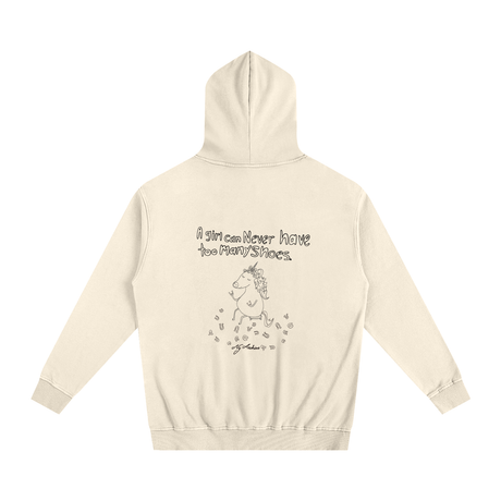 Too Many Shoes Hoodie (B&W)