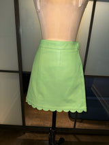 Moschino Green Leather Mini Skirt