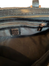 Fendi monogram barrel bag with gold studs