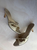 Gucci US 8 Ivory Leather Sandal