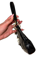 Gucci piston closure jackie mini black patent leather bag