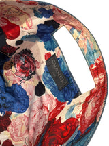 Chanel denim floral foldover clutch
