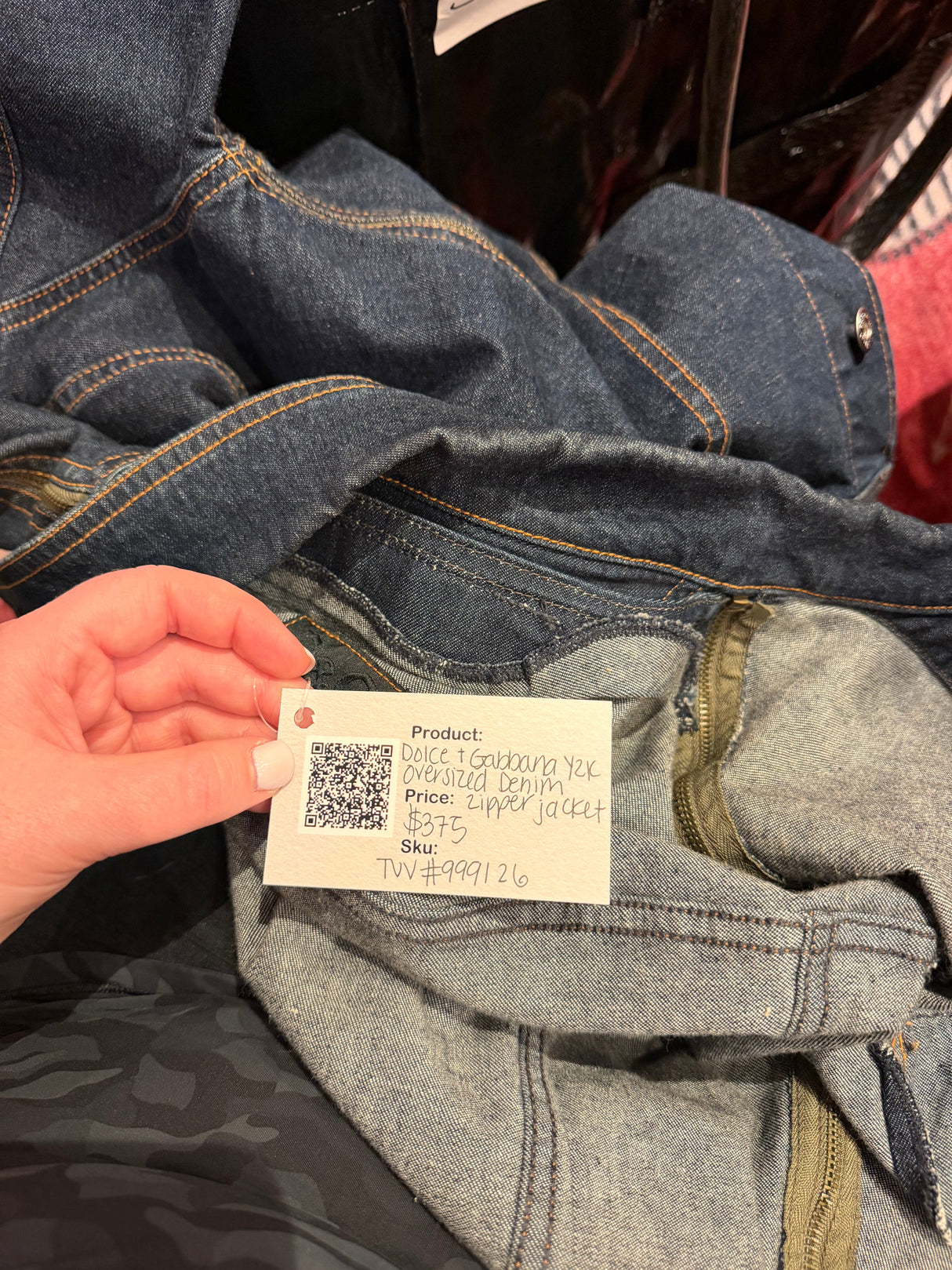 Dolce & Gabbana y2k oversized denim zipper jacket - TUV #999126