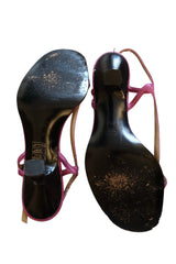 Gucci pink twisted slingbacks (37.5)