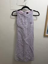 Purple Linen dress from 2000 with flowers - TUV #85026