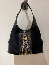 Gucci Black Suede Stuffed Bouvier Jackie O Bag - TUV #321753