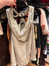 Banana Republic 100% silk tank with metal detail