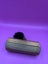 Rare Vintage Lancome Cylinder Evening Bag with Tassel Detail
