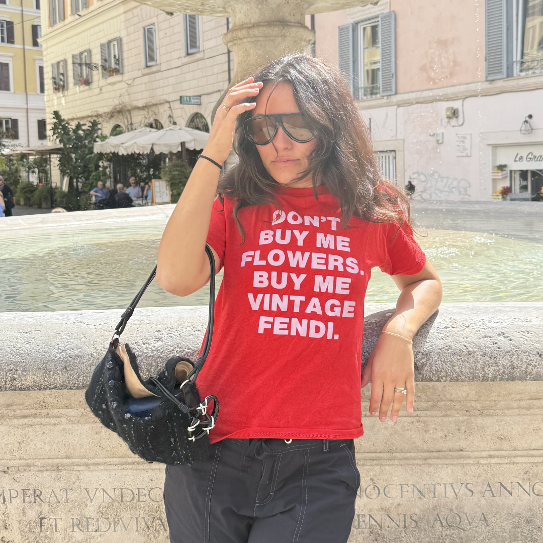 "Don't Buy Me Flowers" Baby Tee