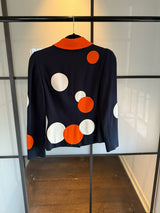 Moschino Cheap & Chic Navy & Orange Polka Dot Jacket The Nanny