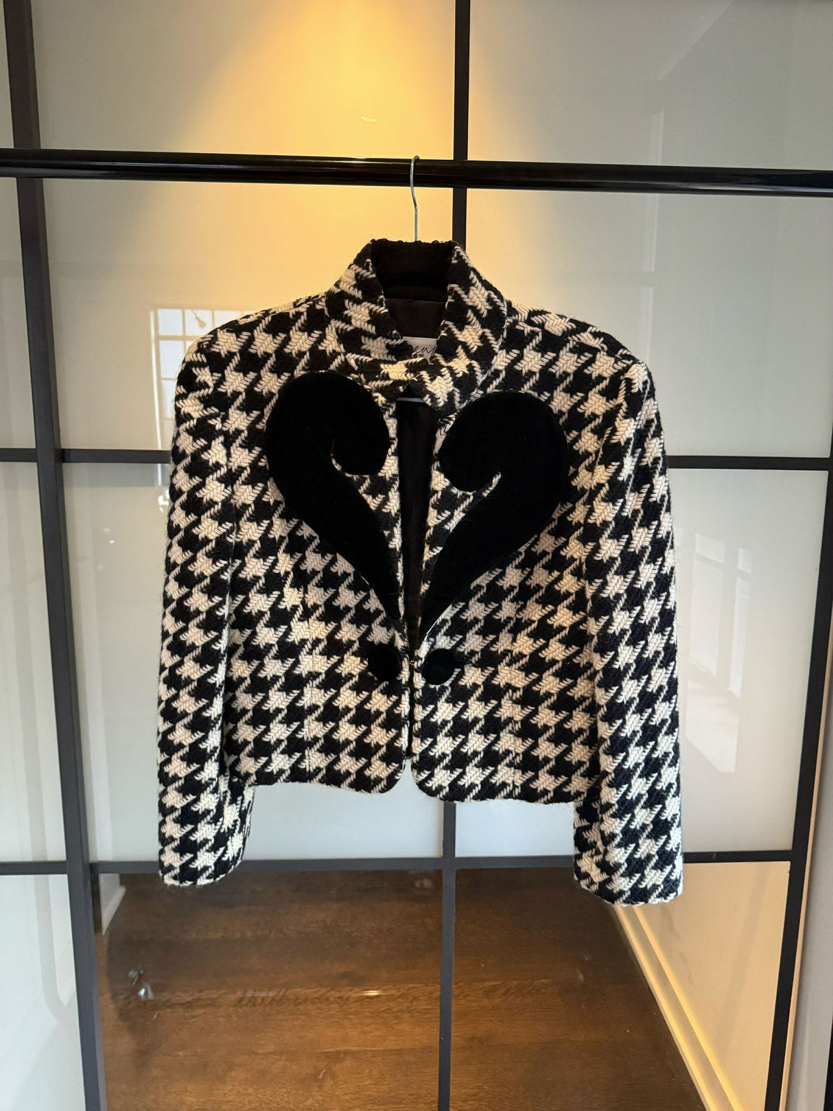 Moschino Cheap & Chic  Black White Question Mark Wool & Mohair Jacket