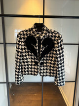 Moschino Cheap & Chic  Black White Question Mark Wool & Mohair Jacket