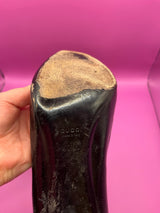 Vintage Gucci Peep Toe Heels with Bamboo Details - Size 40.5