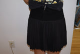Thierry Mugler black pleated mini skirt size 42