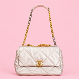 Chanel 22 Metallic Quilted Leather Shoulder Bag