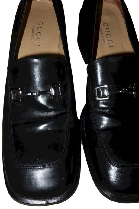 Gucci black squared toe loafers (8.5)
