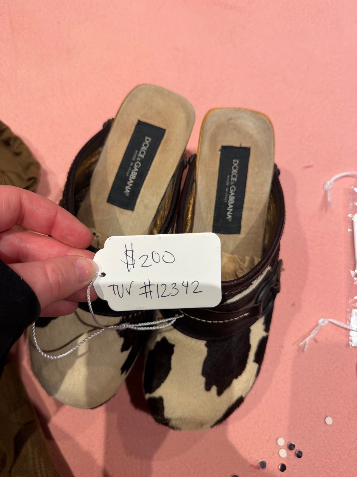 Dolce & Gabbana Ponyhair Clogs size 37 - TUV #12342