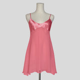 Silky bust babydoll slip in coral