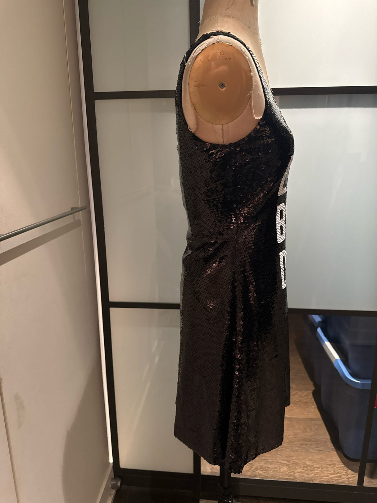 Moschino Black & White Sequin Skater Dress