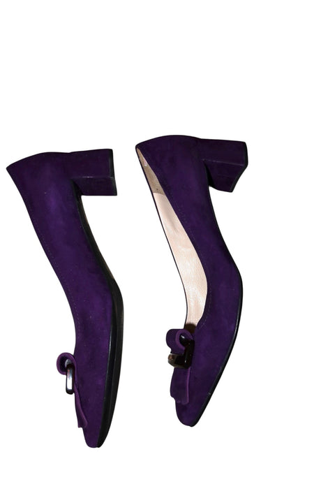 Prada purple suede chunky heels (40.5)
