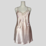 Embroidered lace trim slip
