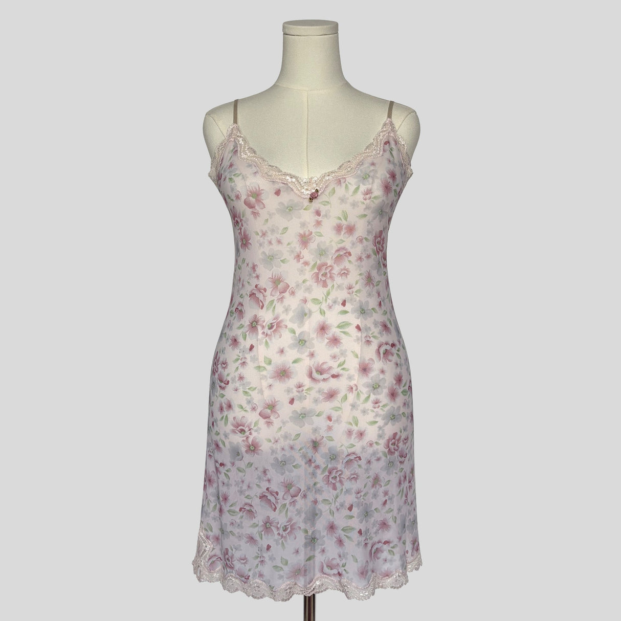 Floral sheer mesh slip