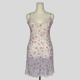 Floral sheer mesh slip