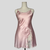 Fairy lace trim slip dress in light pink