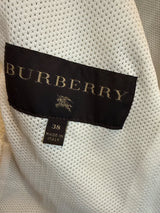 Burberry Size 38 Ivory White Leather Hook Eye Jacket