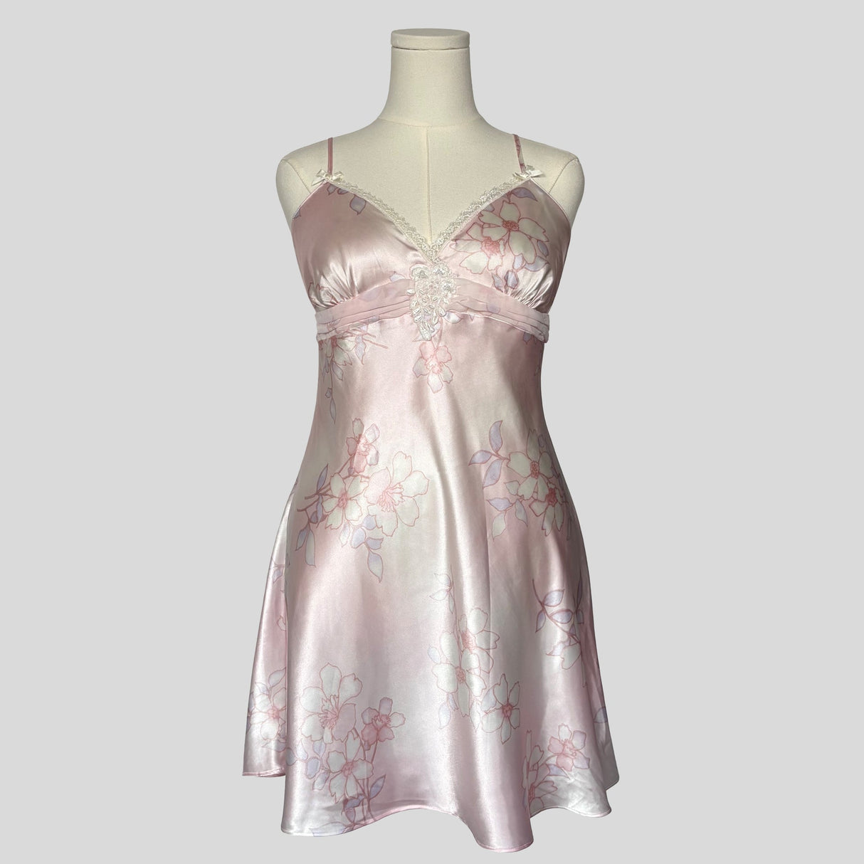 Floral embellished slip
