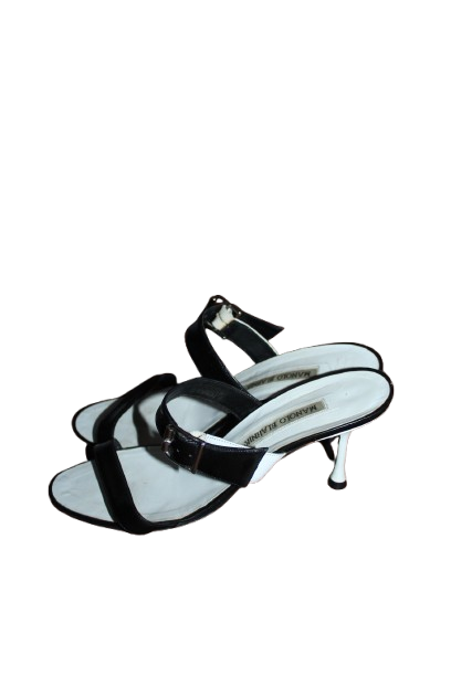 Black & White Buckle Manolo Blahniks