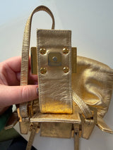 Rare Mini Gold Crystal Embellished Vintage Fendi