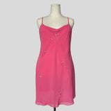 Dainty embroidered flower slip dress