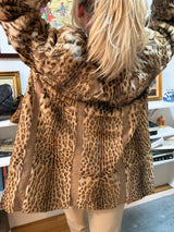 Rare Leopard Fur with Leather Trim Jacket