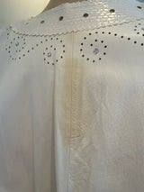 Lillie Rubin Size 0/S White Leather Fringe Cape w/Belt