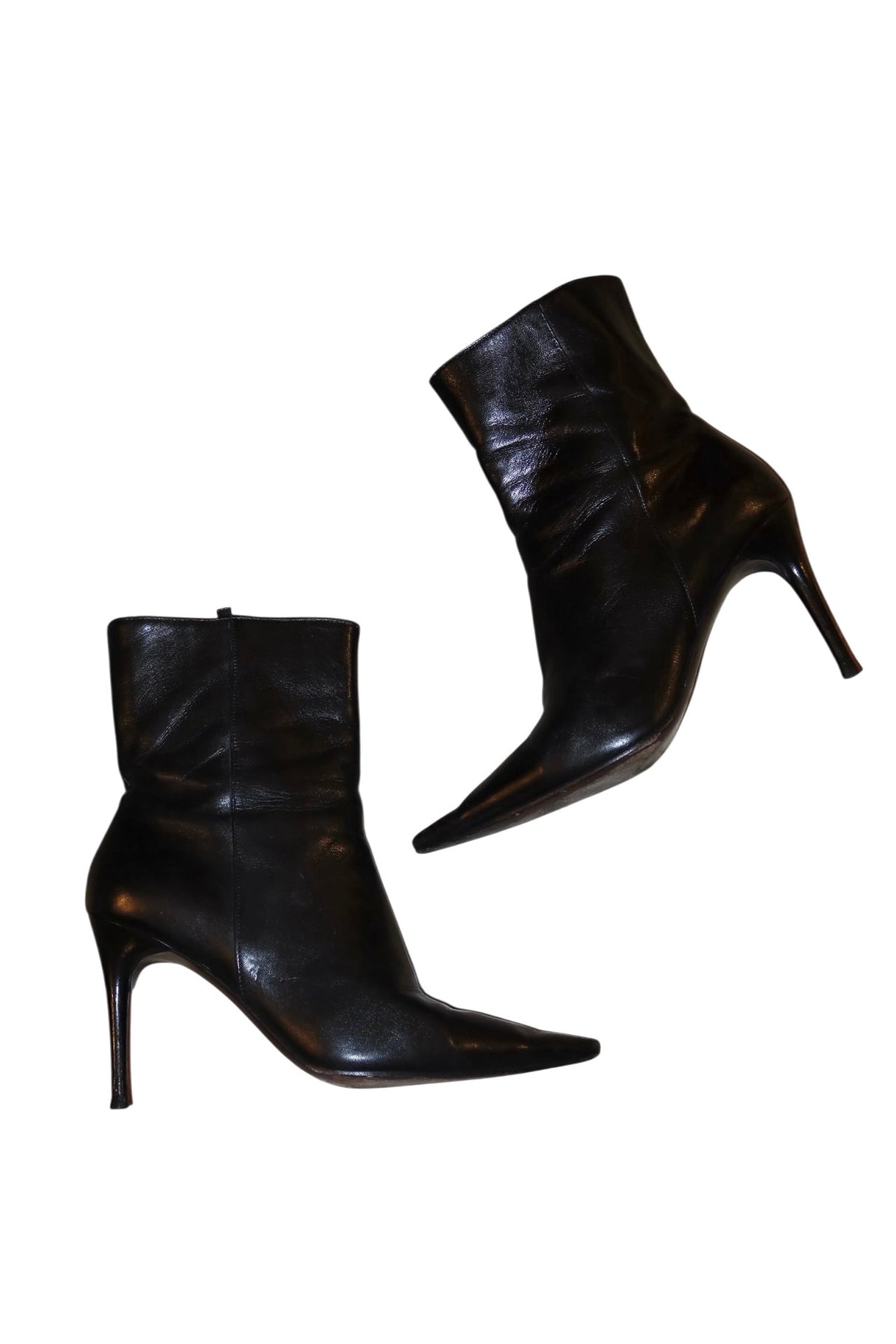 Gucci black leather booties (8.5)