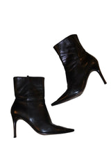Gucci black leather booties (8.5)