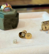 Mid-Century 14K Gold Dice Shaker Charm (with Dice!!), Circa 1950