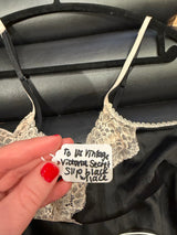 Victoria’s Secret slip black with lace - tuv #4441
