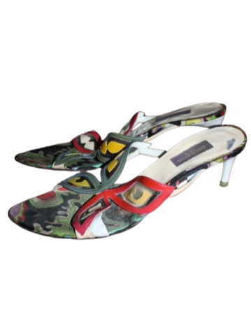 Emilio Pucci Multicolor Butterfly Heels